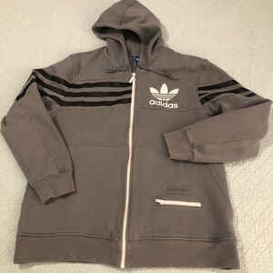 Adidas Ultrastar full zip hooded jacket sweatshirt. Size XL.